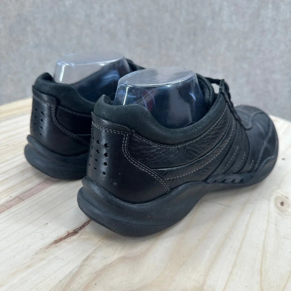 Clarks Clarks Wave Walk Mens 8M Black‎ Leather Lace Up Walking Shoes Sneakers